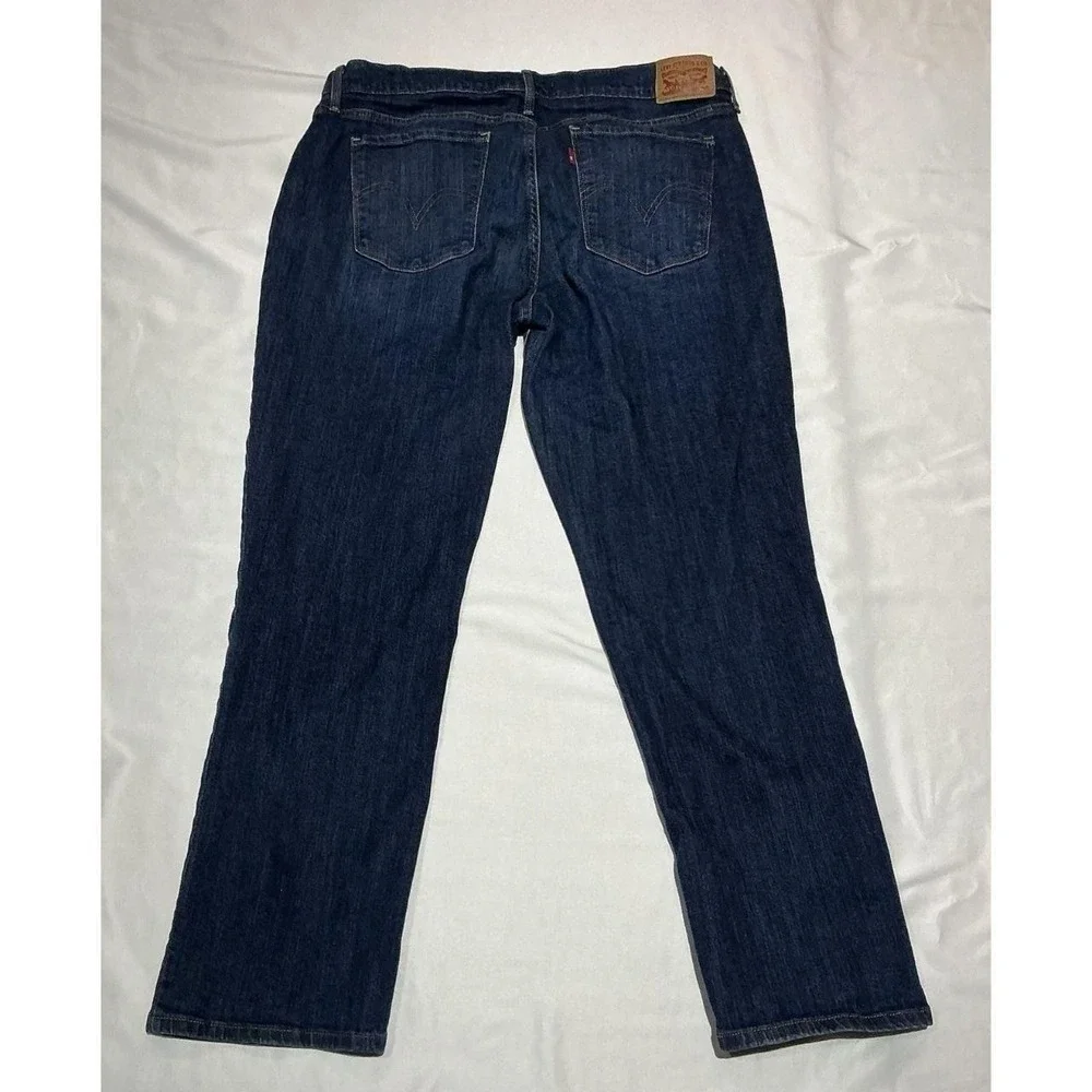 Levis 505 Jeans Mens 32 Blue Straight Dark Wash Denim